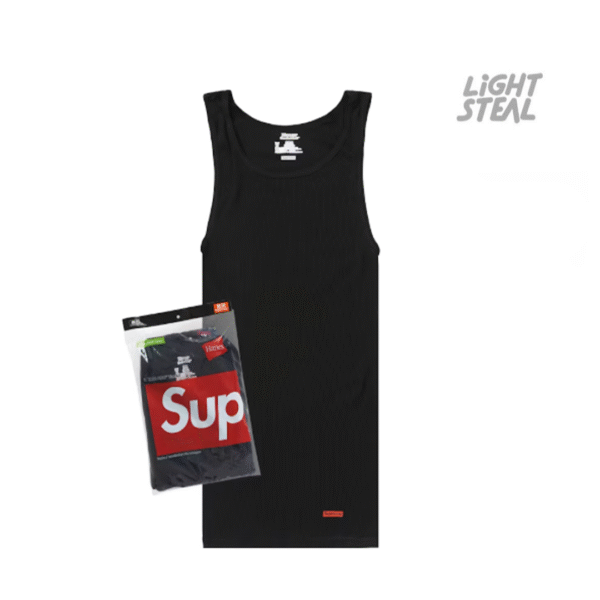 Supreme Hanes Tagless Tank Tops Black (3 Pack)