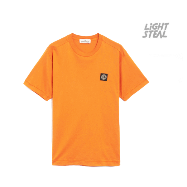 Stone Island Logo Men’s T-Shirt Orange