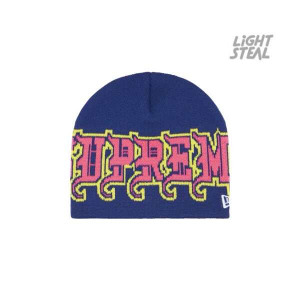 New Era Outline Beanie Navy Supreme