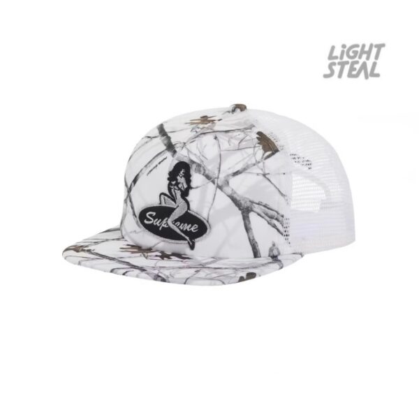 Supreme Pinup Mesh Back 5-Panel Cap White Camo