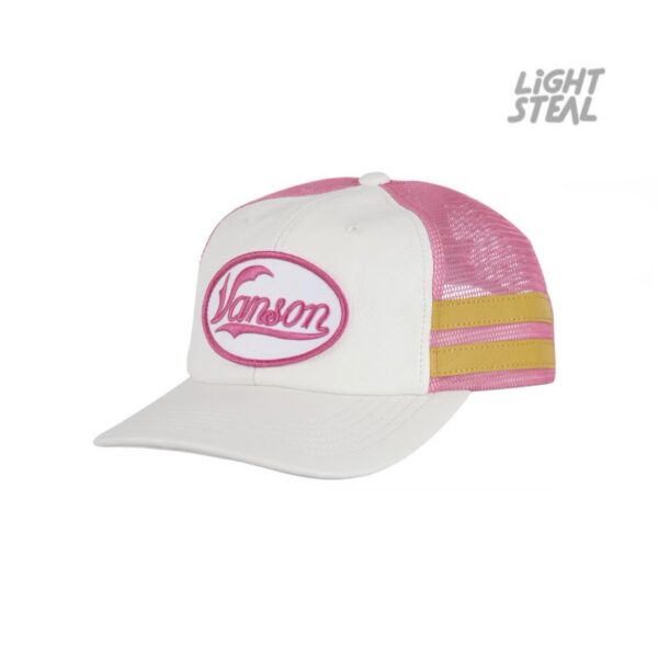Supreme Vanson Leather Mesh Back 6 Panel Cap White