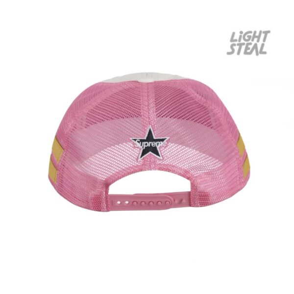 Supreme Vanson Leather Mesh Back 6 Panel Cap White
