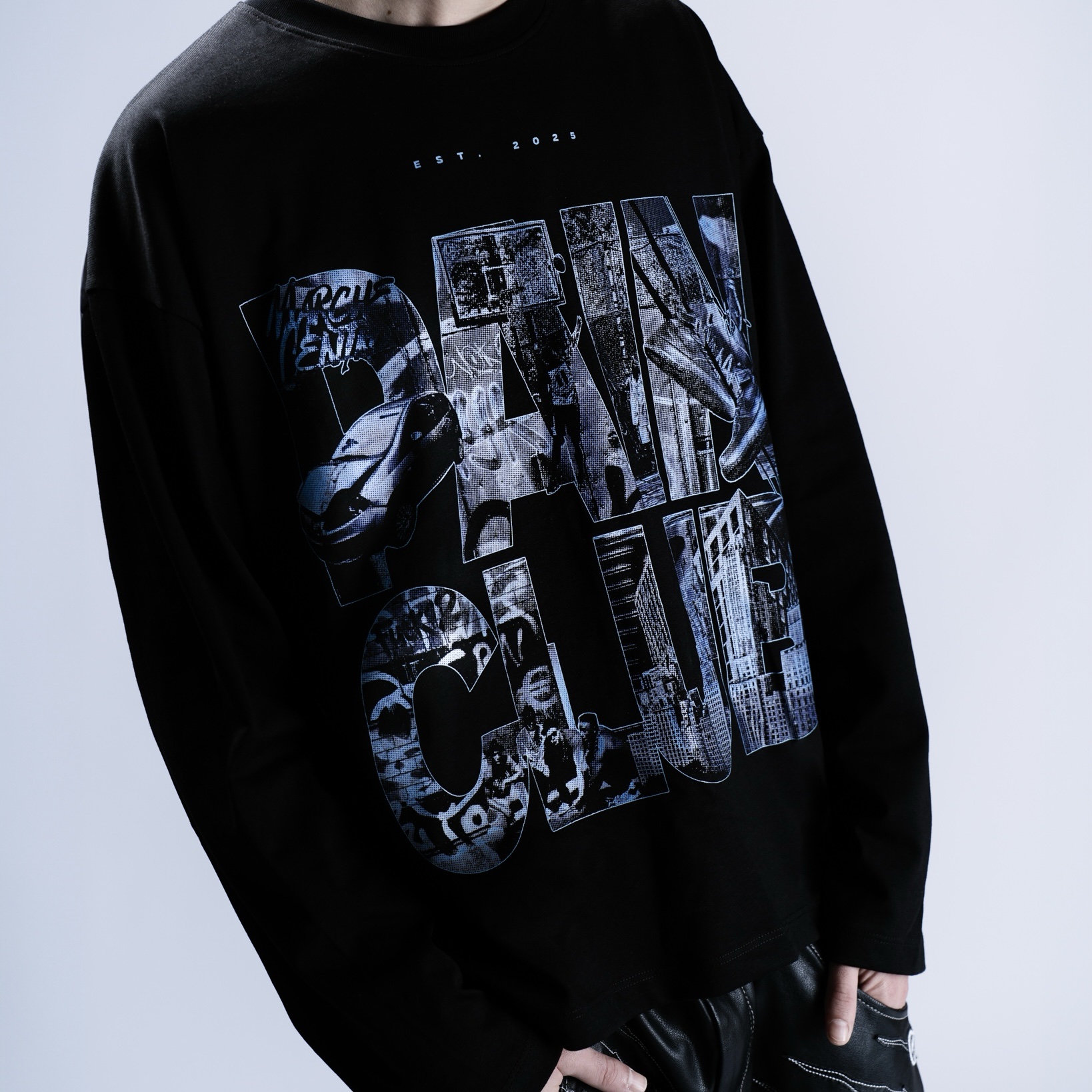 Longsleeve “Pain Club” Marche Centro Black - immagine 3