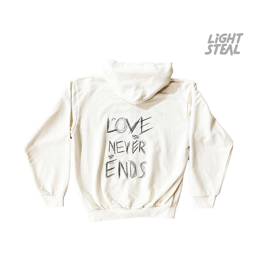 Blessed Zip Hoodie Love Never Ends White - immagine 2