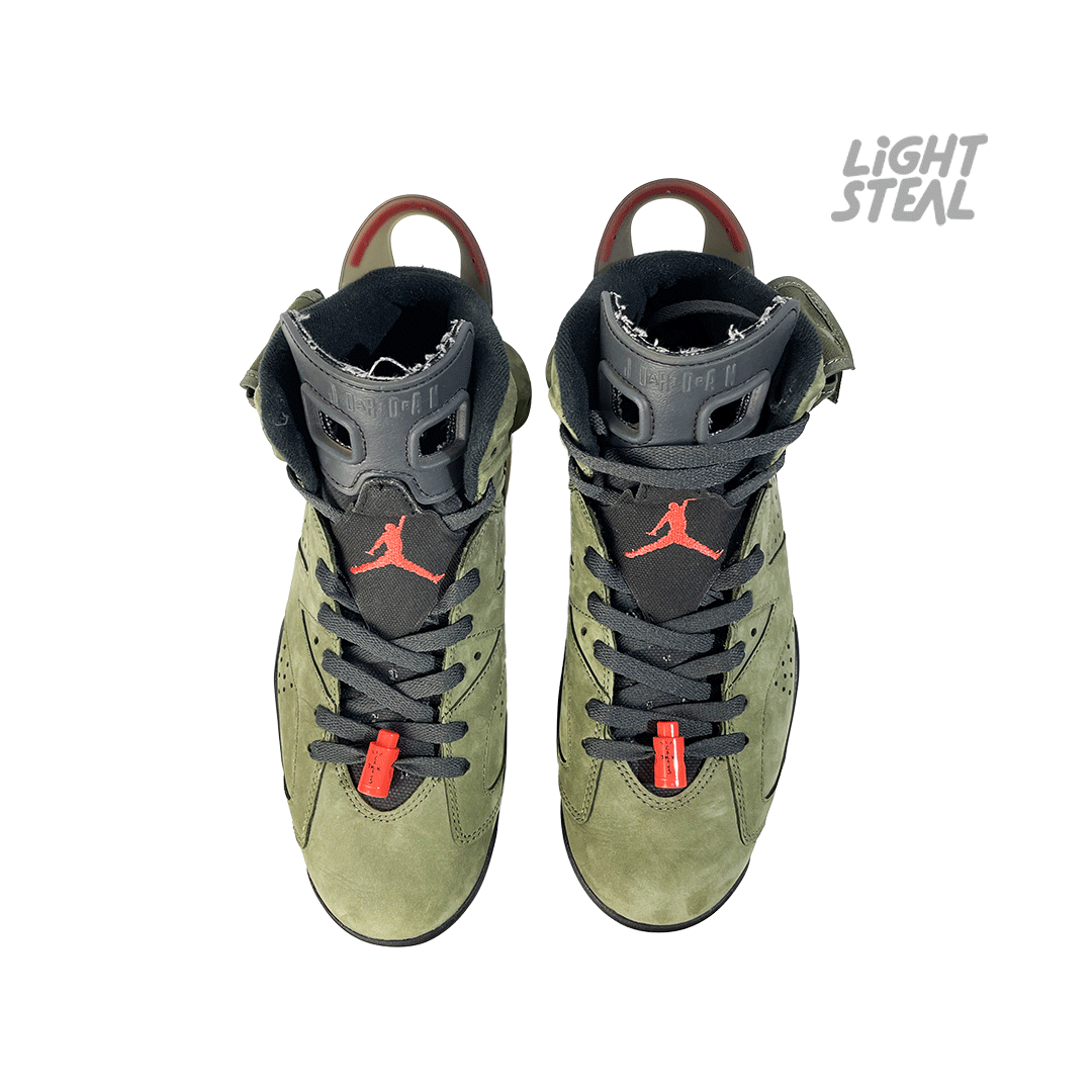 Jordan 6 Travis Scott Olive (Used) - immagine 3