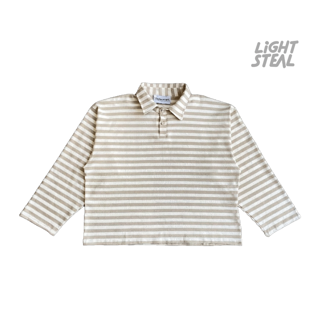 Polo Boxy Replacement Righe Beige/Panna