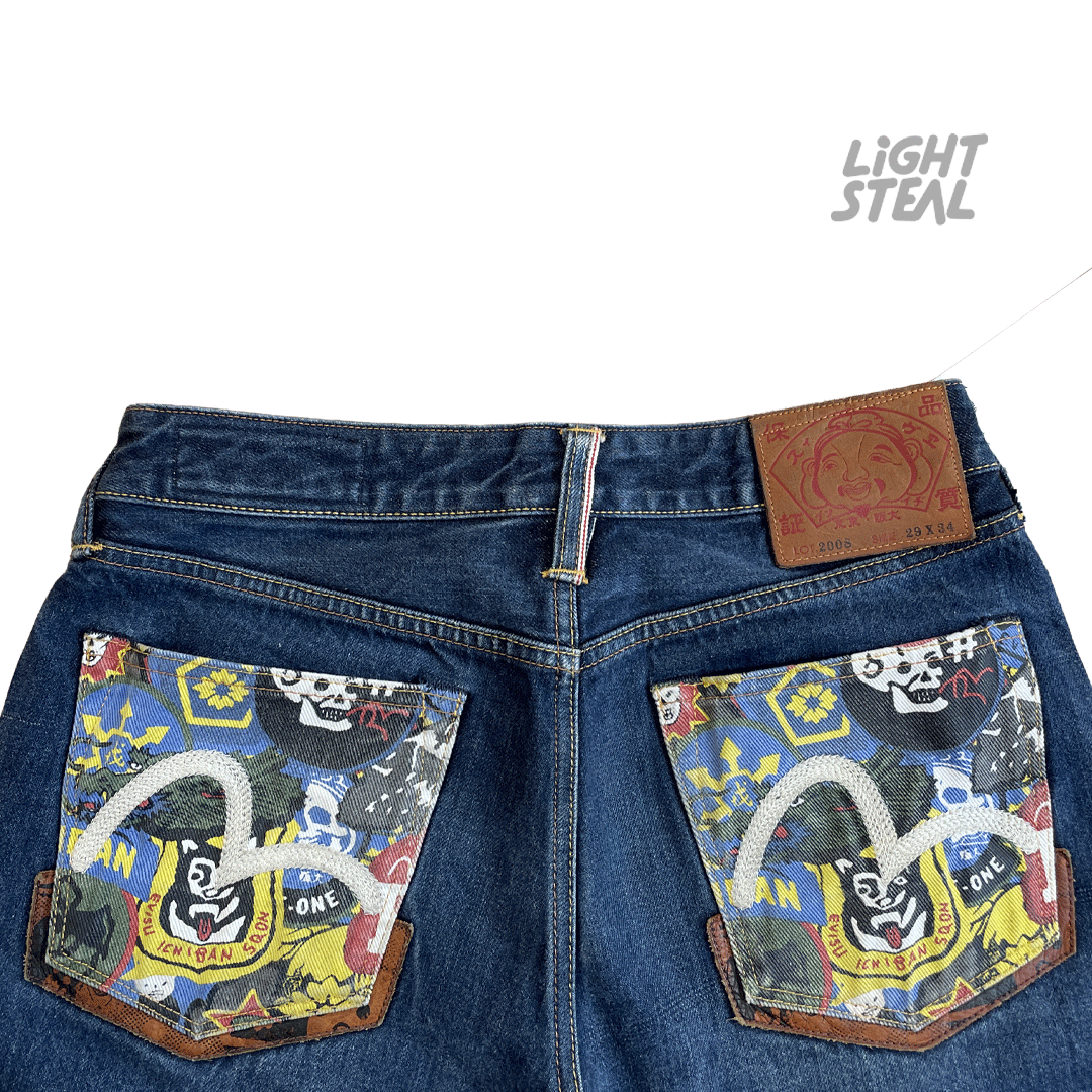 Evisu Heritage Jeans Patchwork Multicolor Special Edition (Used) - immagine 3