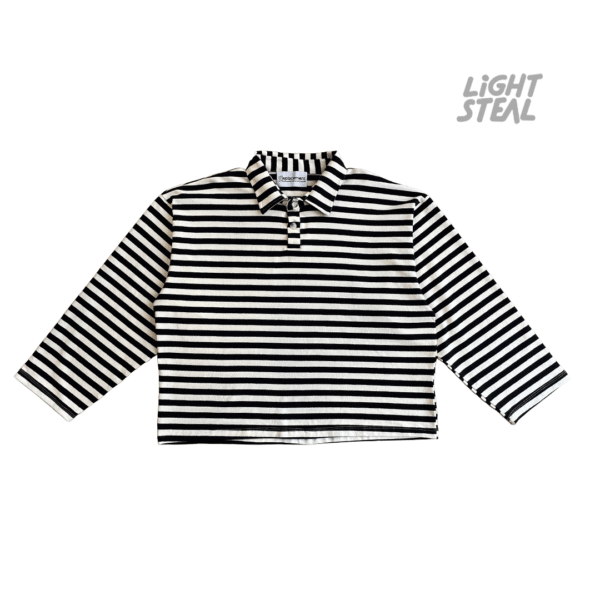 Polo Boxy Replacement Righe Beige/Nero