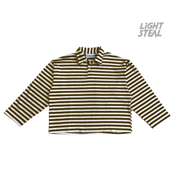 Polo Boxy Replacement Righe Beige/Marrone