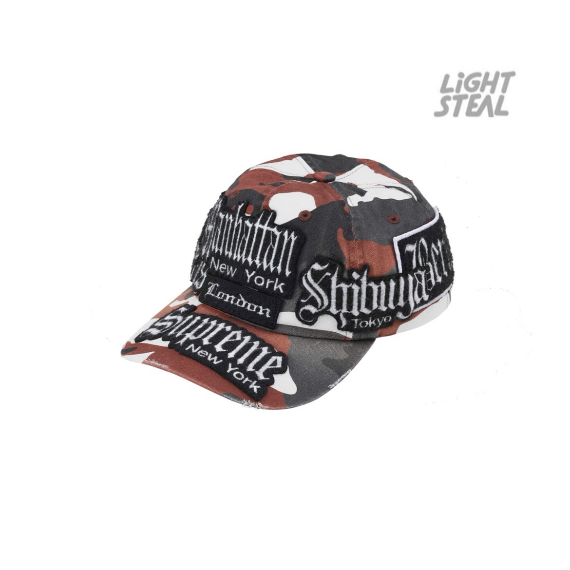 Supreme Cap City Patches 6-Panel Red Camo
