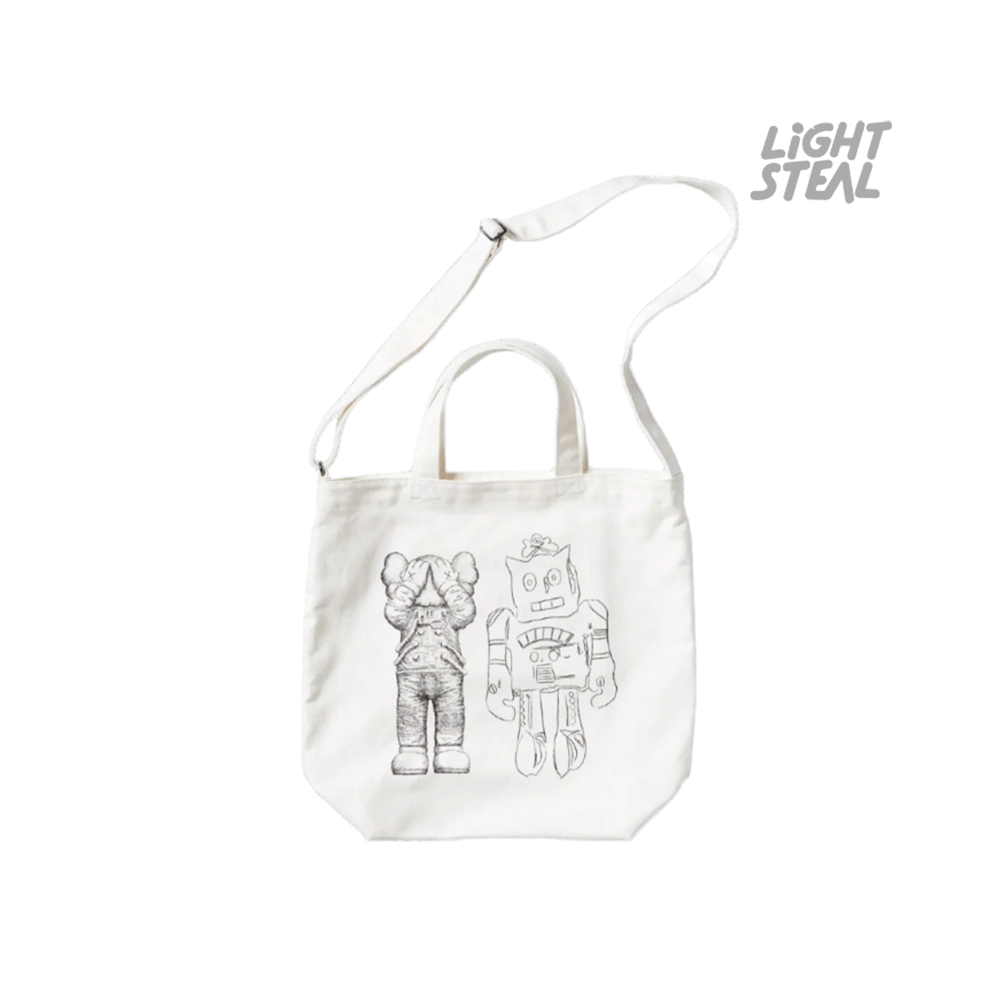 KAWS x Uniqlo Andy Warhol 2Way Tote Bag White