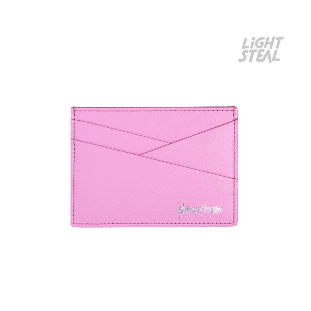 Marche Centro Leather Card Holder Pink