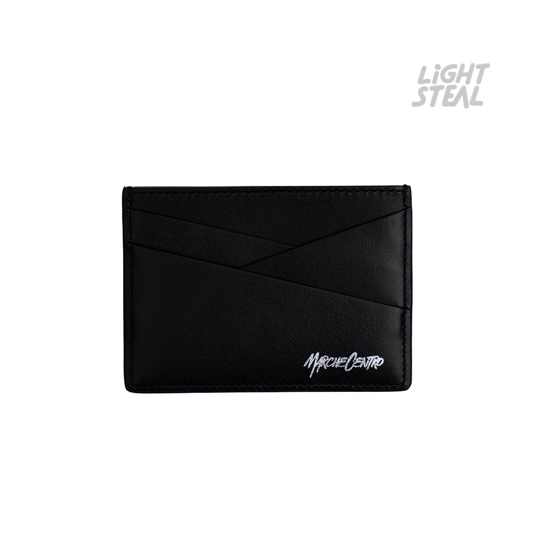 Marche Centro Leather Card Holder Black