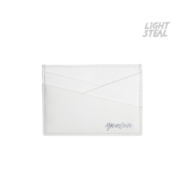 Marche Centro Leather Card Holder White