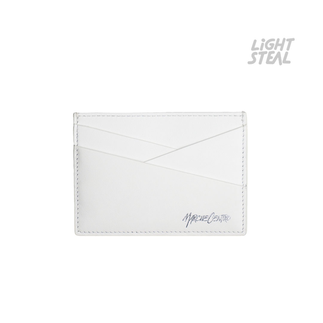 Marche Centro Leather Card Holder White