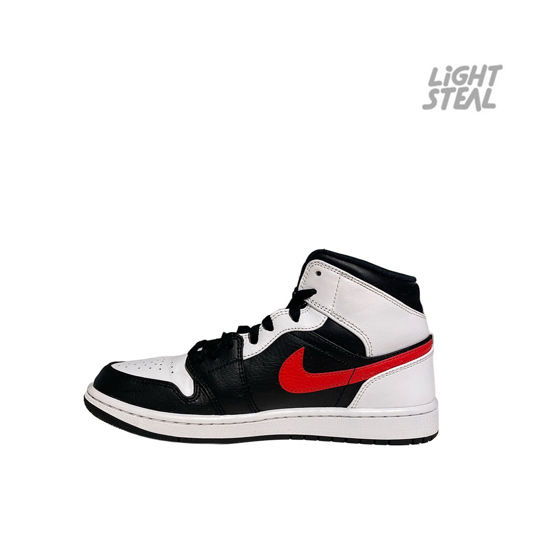 Jordan 1 Mid Black Chile Red White (Used) - immagine 6
