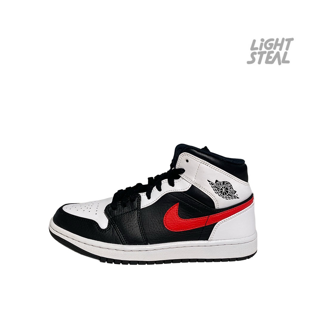 Jordan 1 Mid Black Chile Red White (Used)