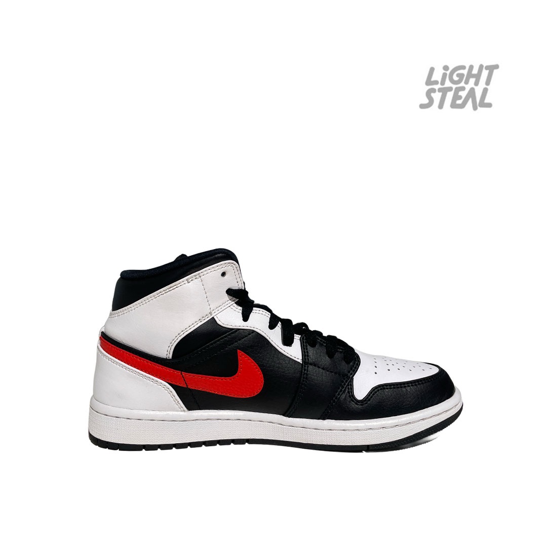 Jordan 1 Mid Black Chile Red White (Used) - immagine 7