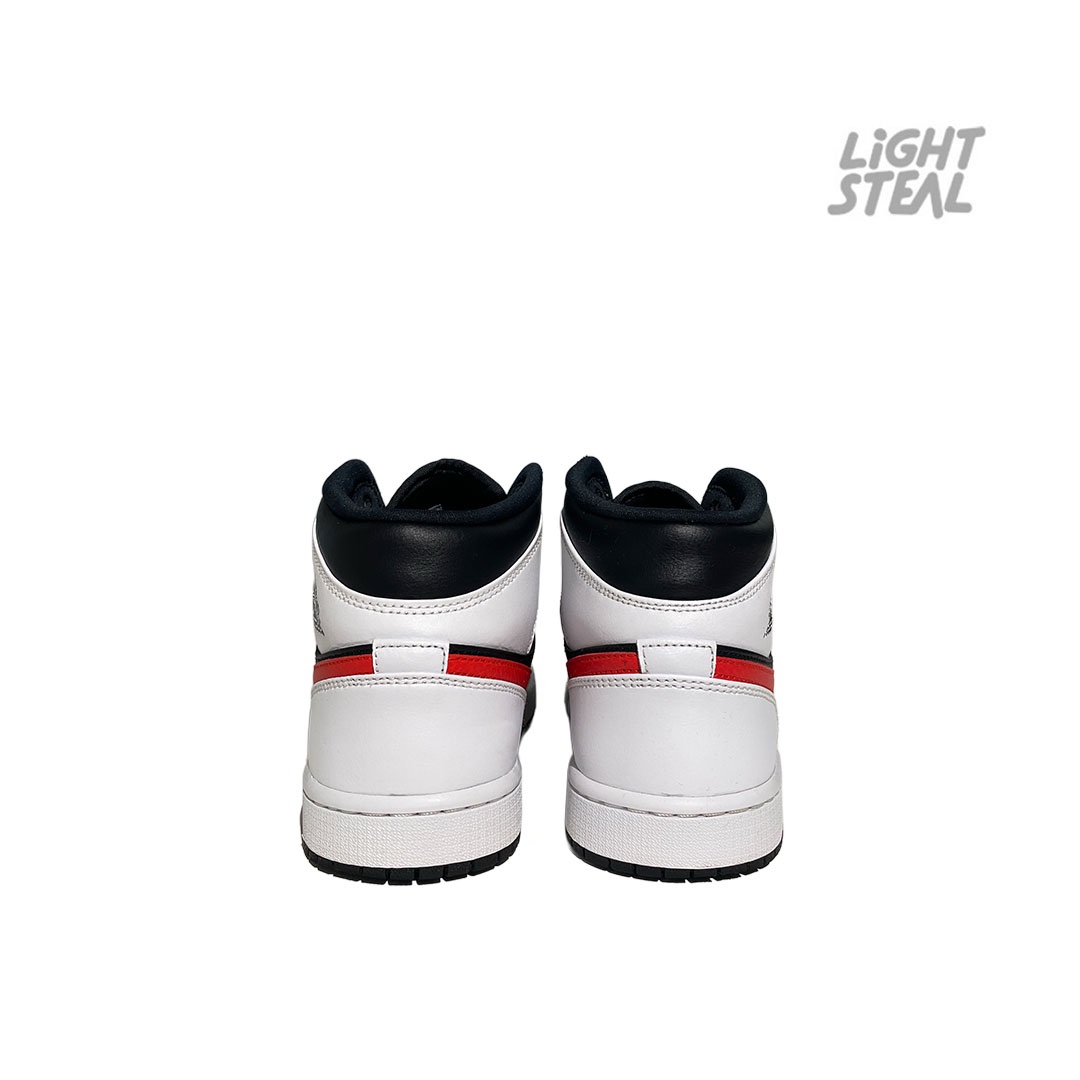 Jordan 1 Mid Black Chile Red White (Used) - immagine 4