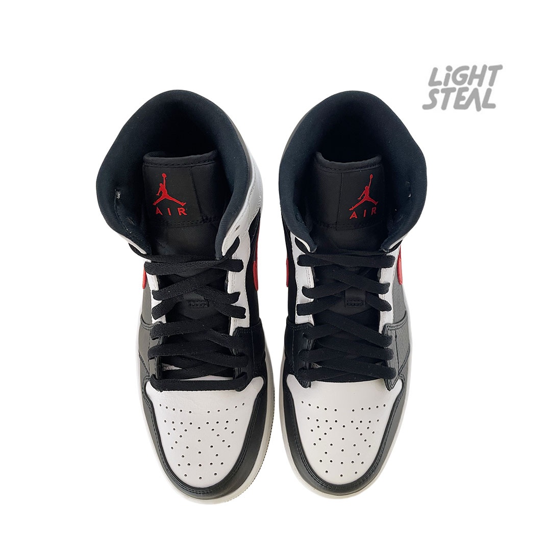 Jordan 1 Mid Black Chile Red White (Used) - immagine 2