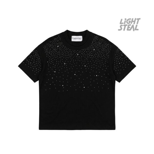 T-shirt Replacement Black Stardust con Strass
