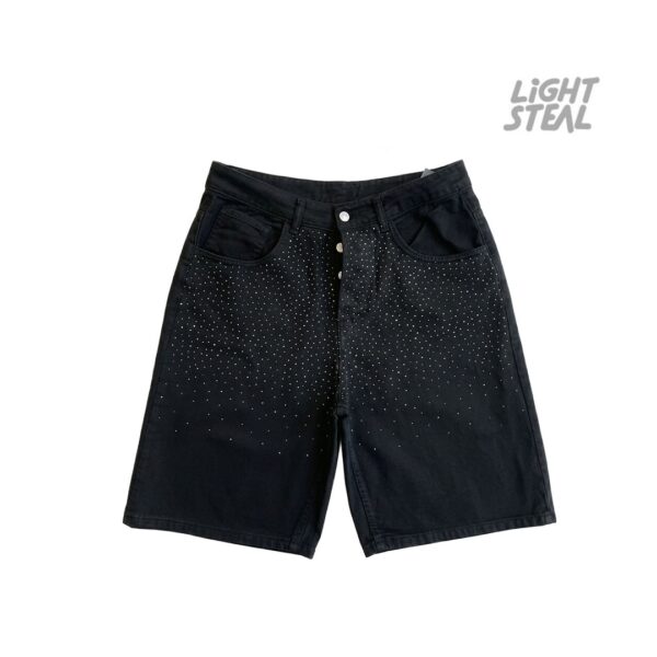 Replacement Crystal Sparkle Denim Shorts Black