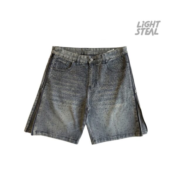 Replacement Hybrid Crystal Side Zip Jorts Acid Wash