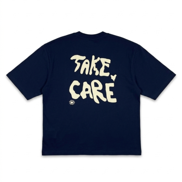 T-Shirt Blessed Take Care Blue