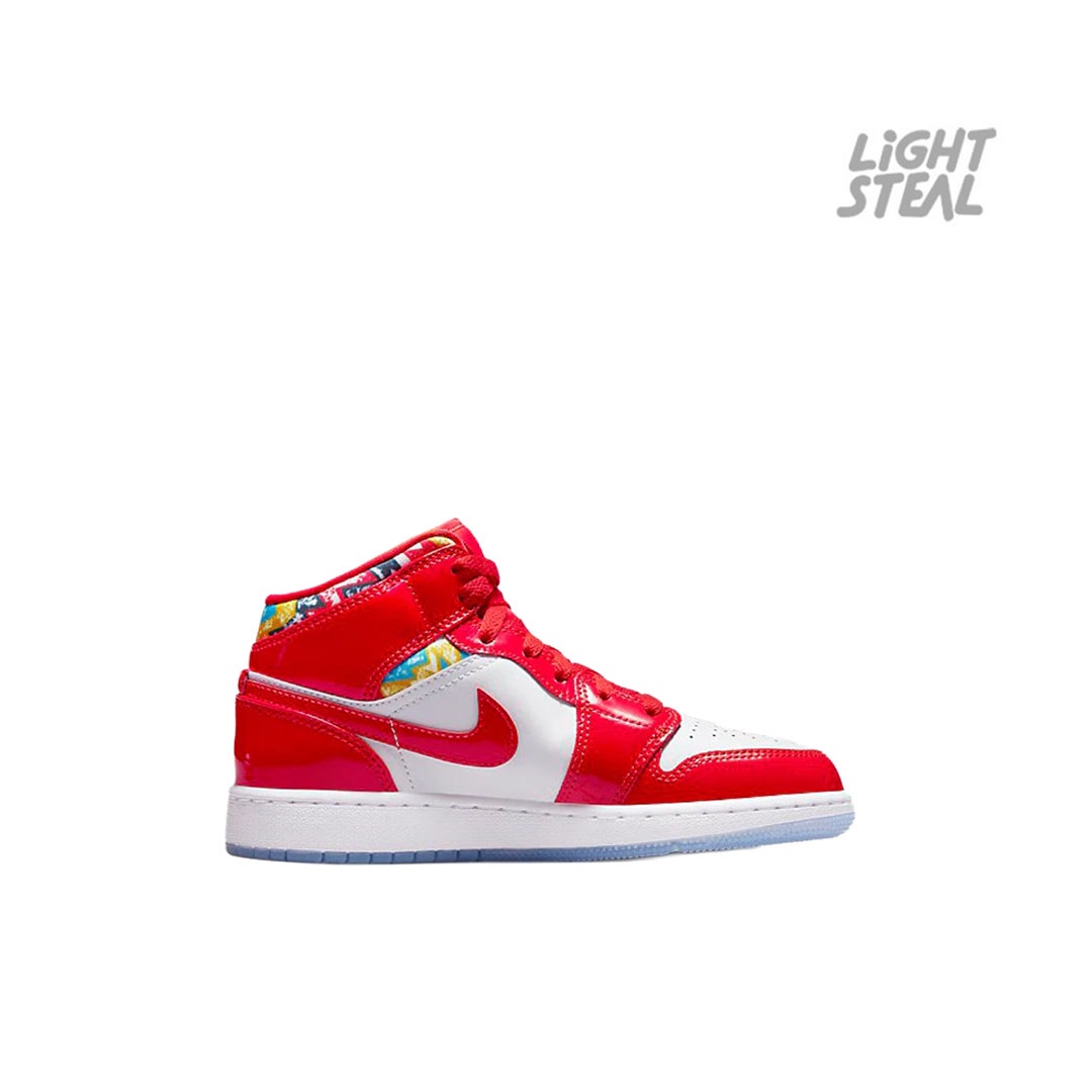 Jordan 1 Mid Barcelona Patent Red (GS) - immagine 5