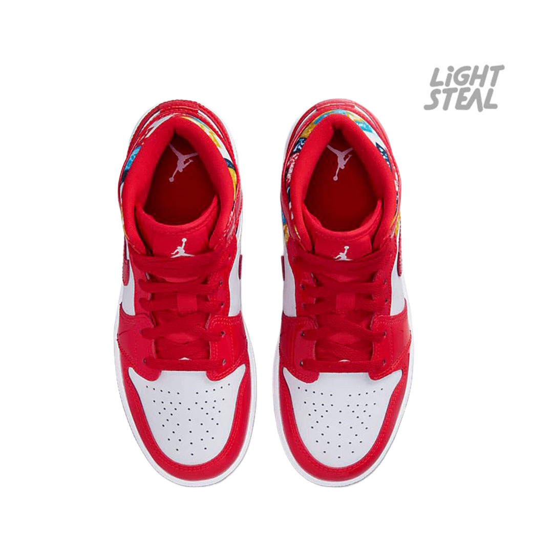 Jordan 1 Mid Barcelona Patent Red (GS) - immagine 2