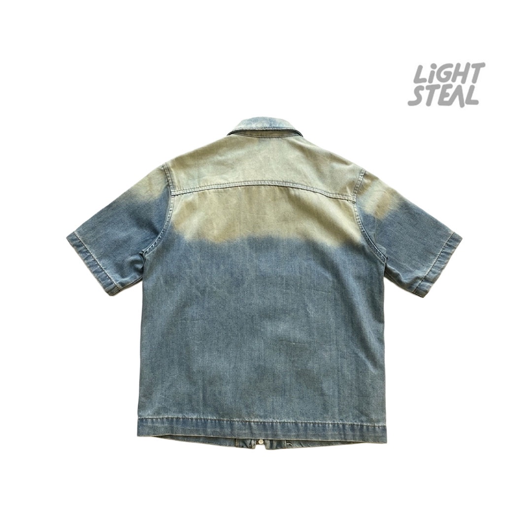Replacement Acid Wash Zip Denim Shirt - immagine 2
