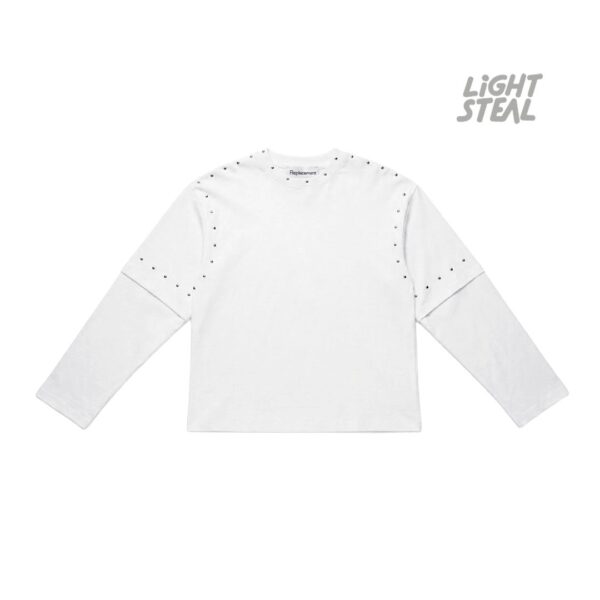 Longsleeve Replacement Dome Studs White