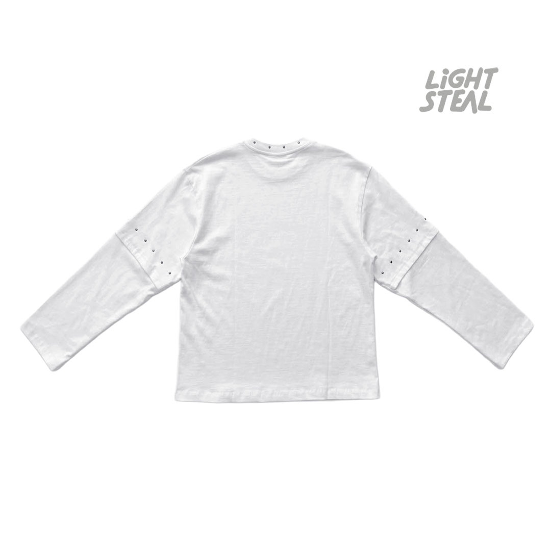 Longsleeve Replacement Dome Studs White - immagine 2