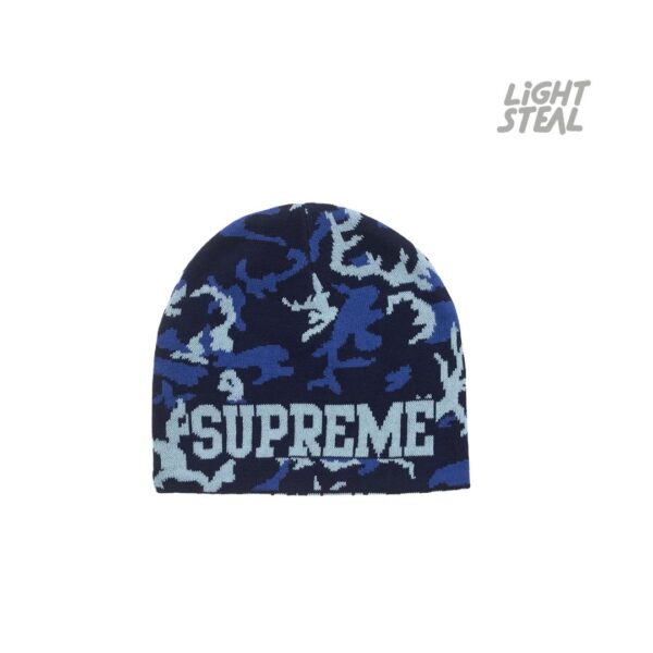 Supreme Reversible Camo Beanie Blue Black