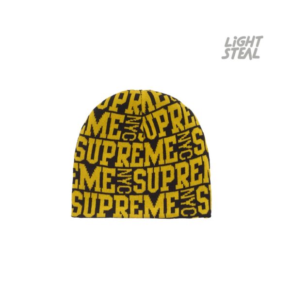 Supreme Reversible Camo Beanie Black Yellow