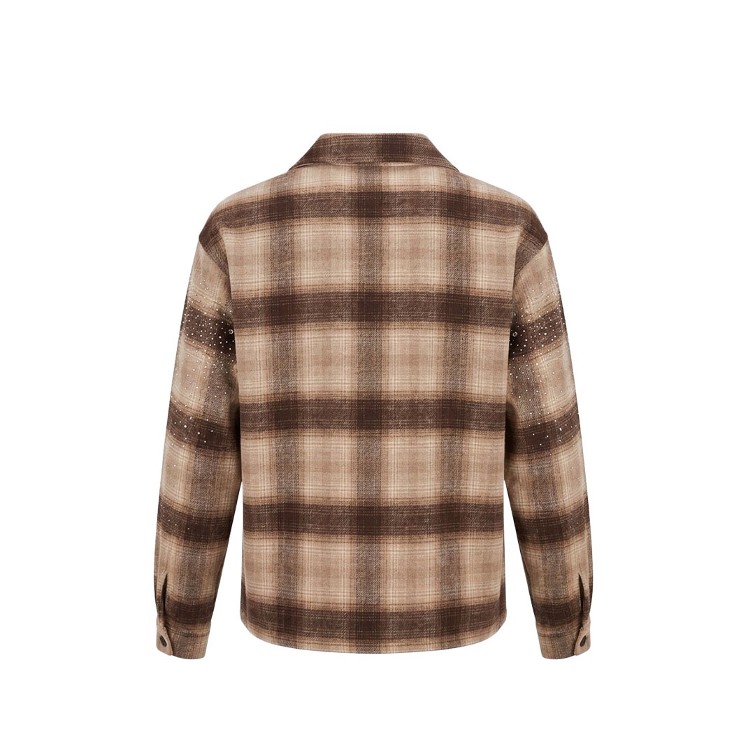 Replacement Crystal Sparkle Plaid Shirt Brown - immagine 2