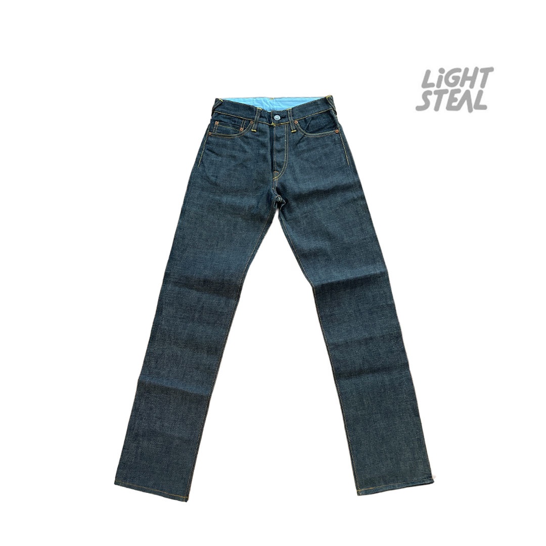 Evisu Genes Private Stock For Maniac'sRaw Denim Jeans Seagull Blu - immagine 2
