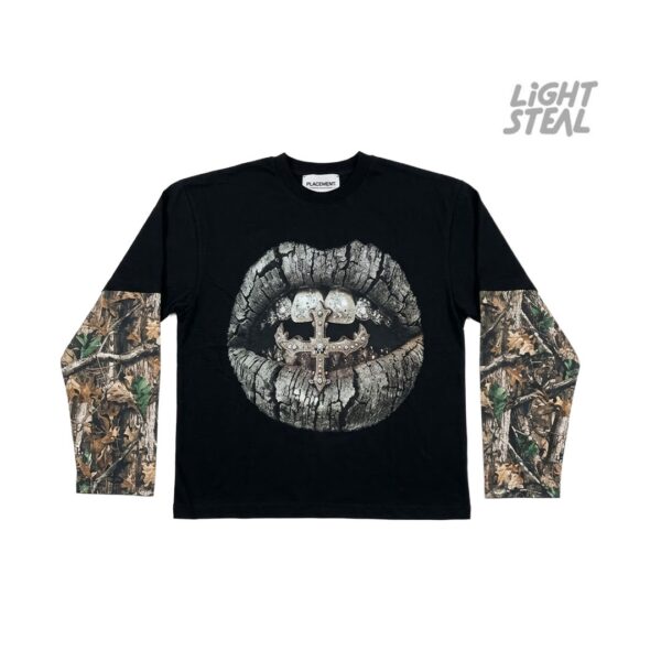 Longsleeve Replacement Double Layer “Lips & Cross” Camo
