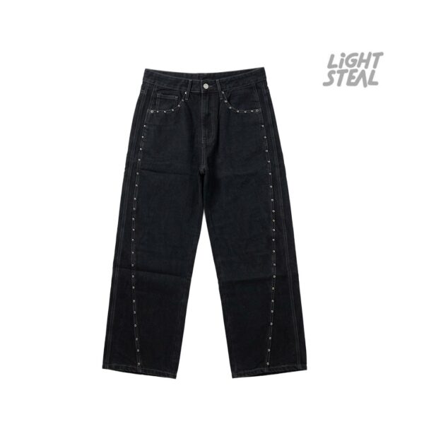 Replacement Jeans Dark Wash Metal Detail