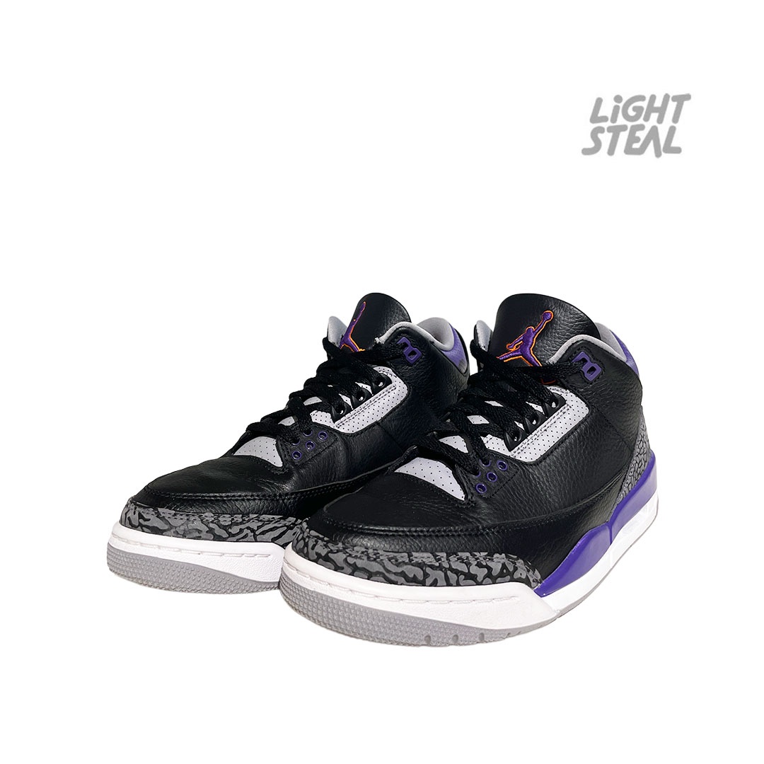 Jordan 3 Court Purple Black (Used) - immagine 3