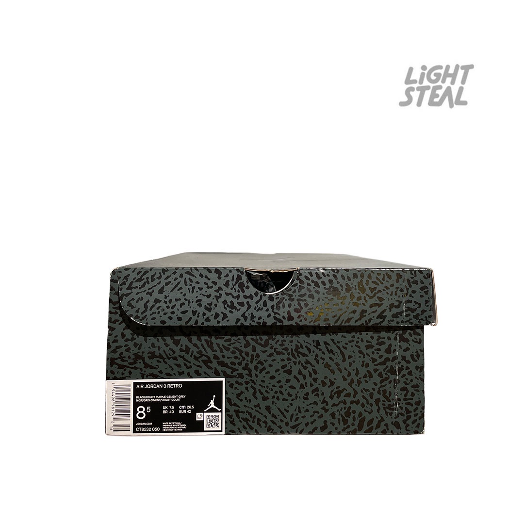 Jordan 3 Court Purple Black (Used) - immagine 10