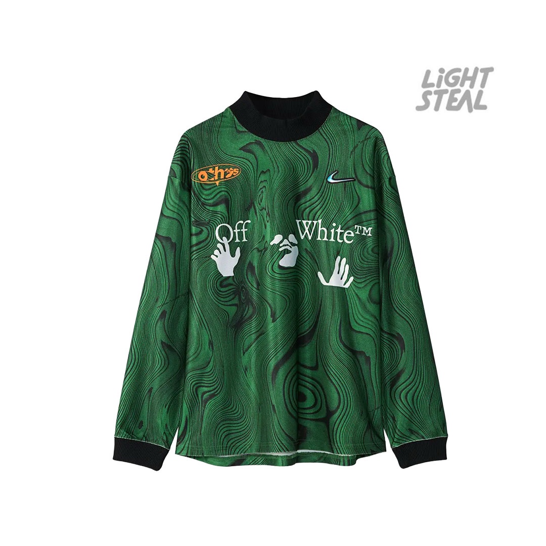 Nike X Off-white Allover Print Jersey Kelly Green