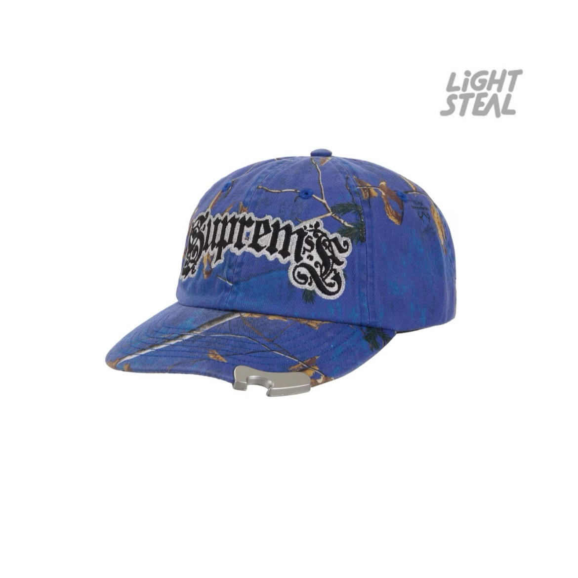 Supreme Bottle Opener 6-Panel Hat Blu Camouflage