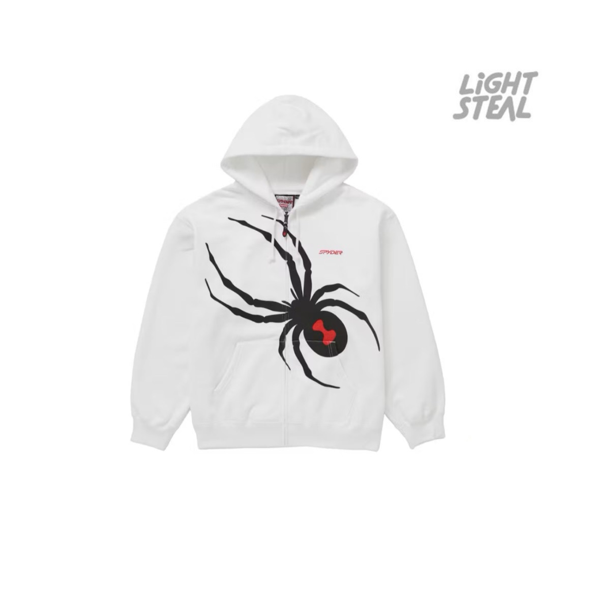 Supreme Spider Full Zip Hoodie White