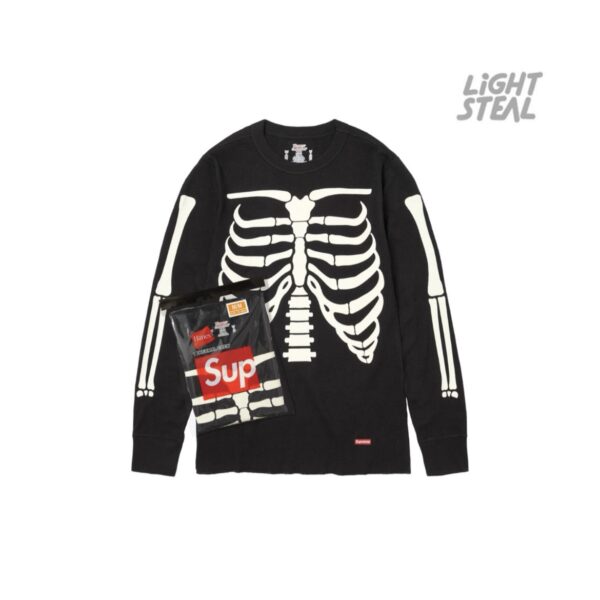 Supreme Hanes Bones Thermal Crew (1 Pack) Black