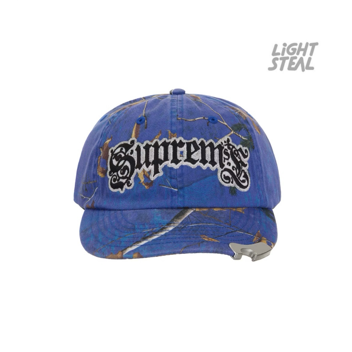 Supreme Bottle Opener 6-Panel Hat Blu Camouflage - immagine 2