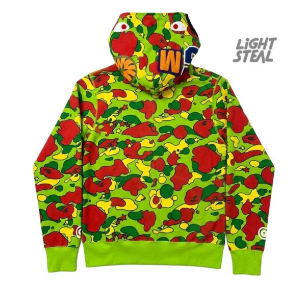BAPE Psyche Camo Shark Full Zip Hoodie Green (Used)