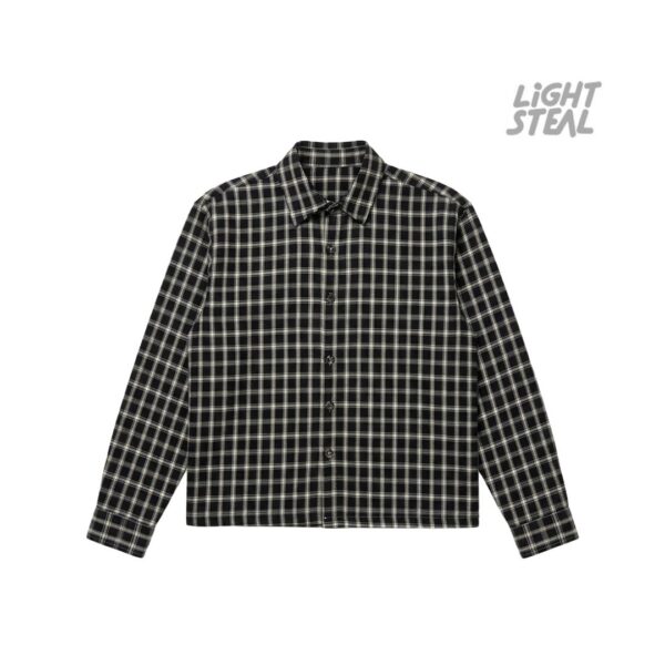 Camicia a Quadri Replacement Boxy Fit Black & Cream