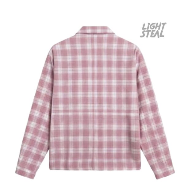 Camicia a Quadri Replacement Never Stop Trying Pink & White