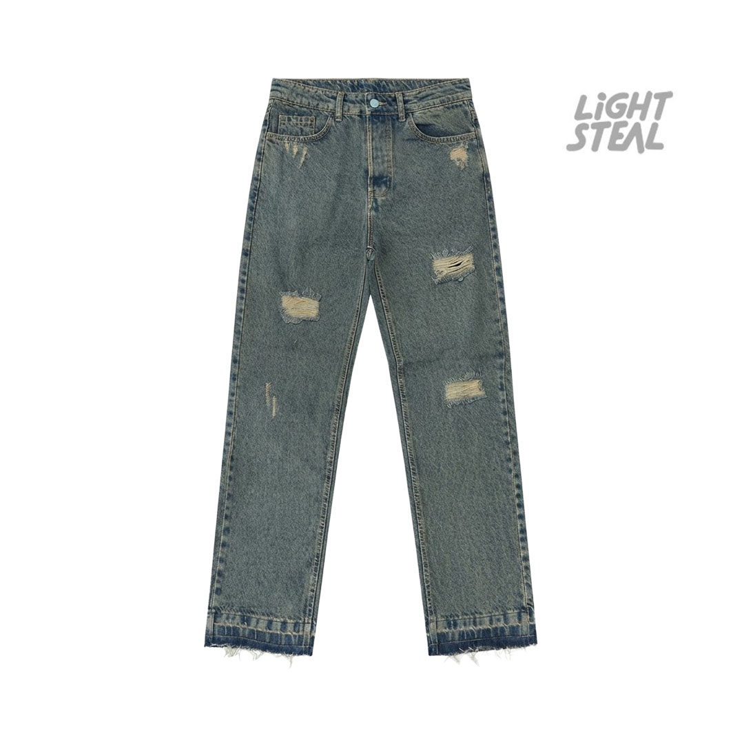 Jeans Replacement Distressed Stacked Fit